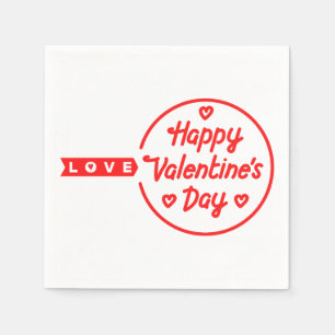 Happy Valentine's Day Love 3 Ply Napkins