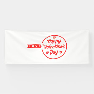 Happy Valentine's Day Love 4x10 Vinyl Banner