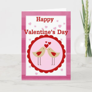 Happy Valentine's Day Love Birds Card