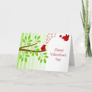 Happy Valentine's Day Love Birds Holiday Card