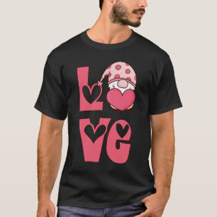 Happy Valentine's Day Love Gnome Graphic Cute T-Shirt