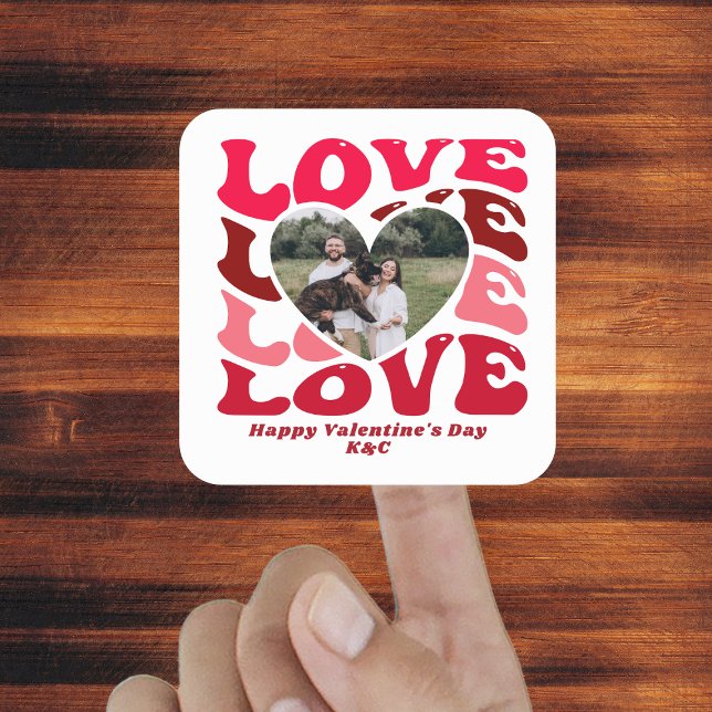 Happy Valentine's Day Love Heart Photo Sticker (Happy Valentine's Day Love Heart Photo Sticker
)