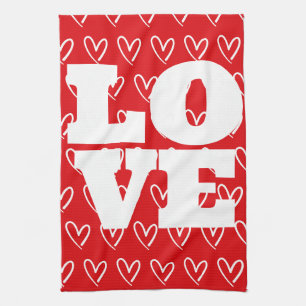 Happy Valentine's Day Love More Boyfriend Tea Towel