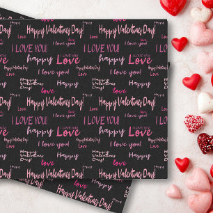 Happy Valentine's day Love Script Gift Tissue Paper