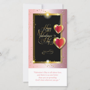 Happy Valentine's Day Lovely Elegant Classic Holiday Card
