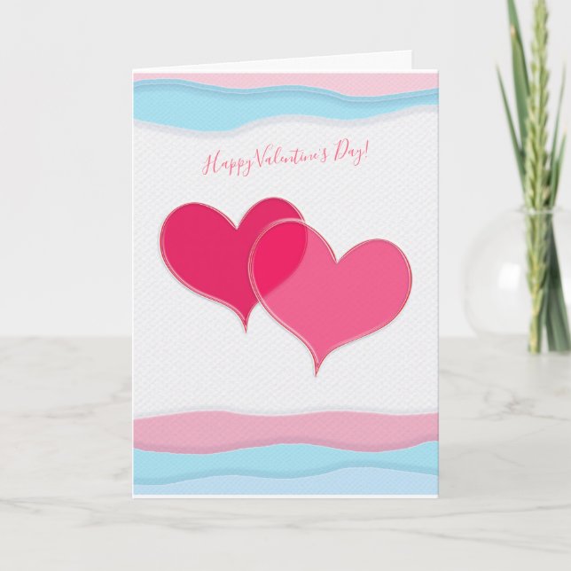 Happy Valentine's Day Lovely Elegant Greeting Holiday Card (Front)