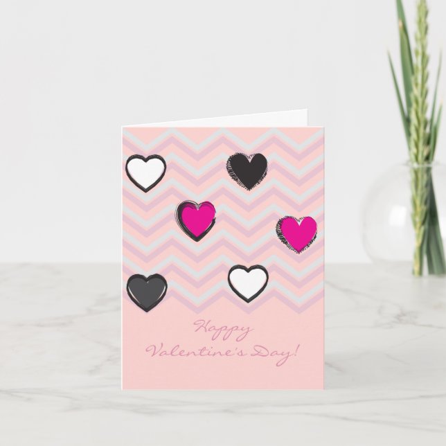 Happy Valentine's Day Lovely Elegant Greeting Holiday Card (Front)