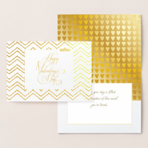 Happy Valentine's Day Lovely Elegant Luxury Gold Foil Card