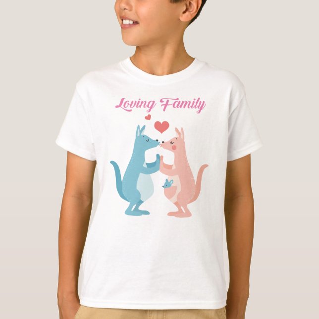 happy valentine's day - loving family T-Shirt (Front)