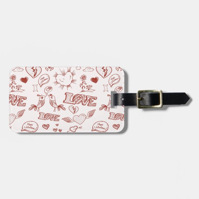 Happy Valentine's Day Luggage Tag (Front Horizontal)