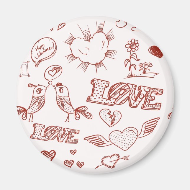 Happy Valentine's Day Magnet (Front)