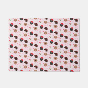 Happy Valentines Day Maltipoo Dogs Doormat