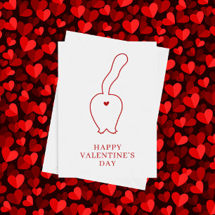 HAPPY VALENTINE'S DAY Me & My Cat Holiday Card