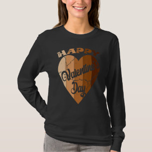 Happy Valentine's Day Melatonin Heart Black Histor T-Shirt