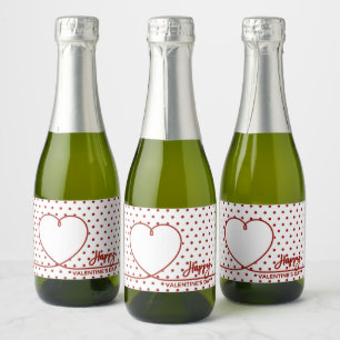 Happy Valentine's Day Mini Sparkling Wine Label Se