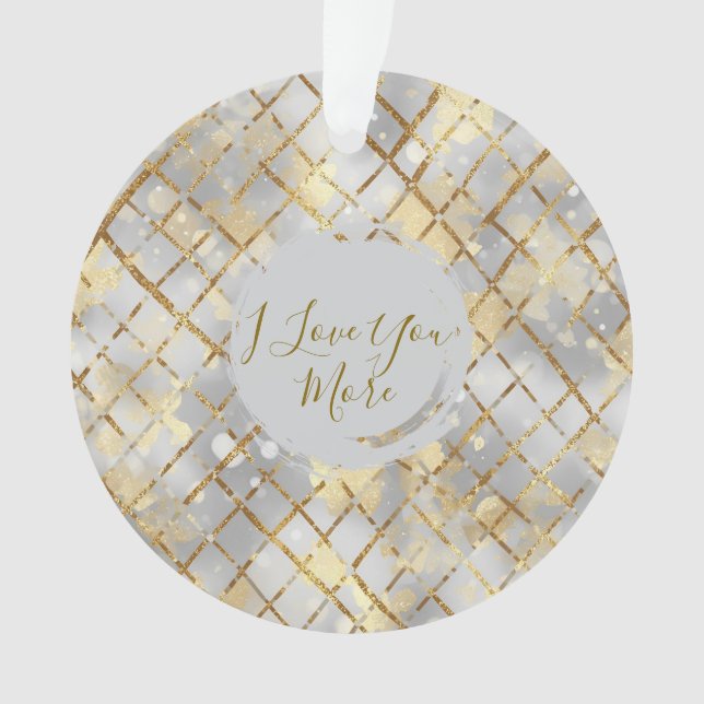 Happy Valentine's Day, Modern, Elegant Luxury  Ornament (Front)