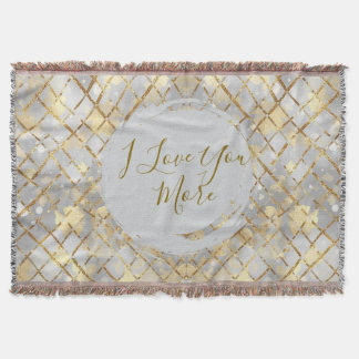 Happy Valentine's Day, Modern, Elegant Luxury  Throw Blanket