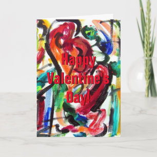Happy Valentine's Day Modern Hearts Greeting Cards