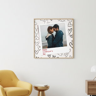Happy Valentines Day Modern Stylish Romantic Photo Print