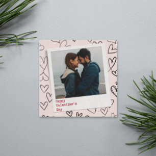 Happy Valentines Day Modern Stylish Romantic Photo Tile
