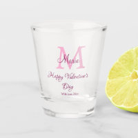 Happy valentine's day monogram pink name love girl