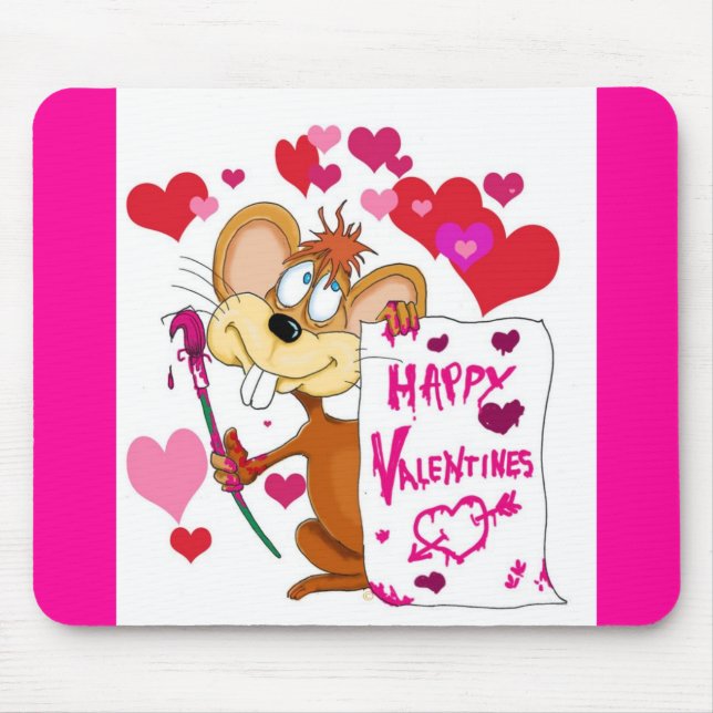 Happy Valentines Day mouse Pad (Front)