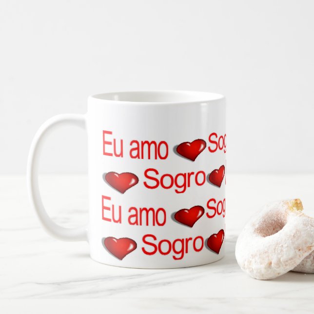 Happy Valentine's Day Mugs Eu Amo Mi Sogro (With Donut)