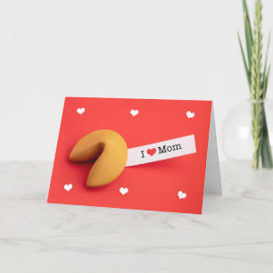 Happy Valentine's Day Mum Fortune Cookie Holiday Card