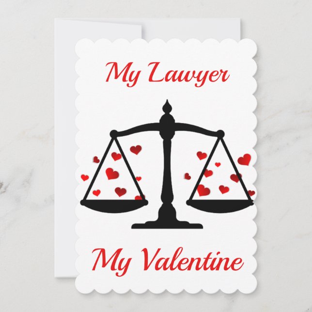 Happy valentines day my lawyer holiday card (Front)