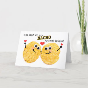 Happy Valentine's Day Nacho Couple Humour Holiday Card