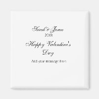 Happy Valentine's day name date message simple ele