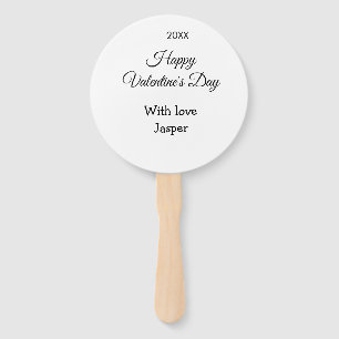 Happy Valentine's day name love simple year stylis Hand Fan