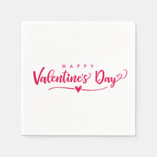 Happy Valentines Day Napkin