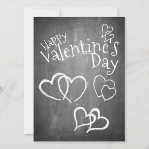 Happy Valentine's day on a chalk board