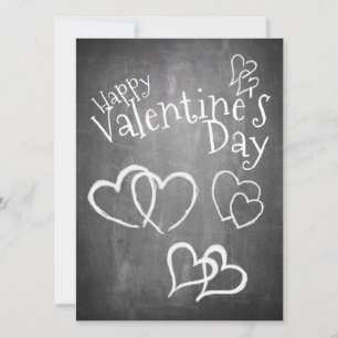 Happy Valentine's day on a chalk board