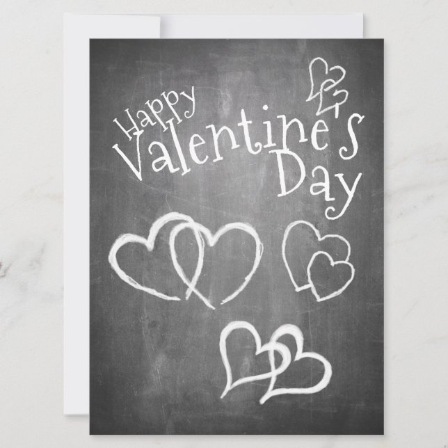 Happy Valentine's day on a chalk board (Front)