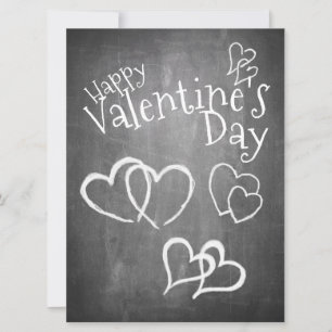 Happy Valentine's day on a chalk board