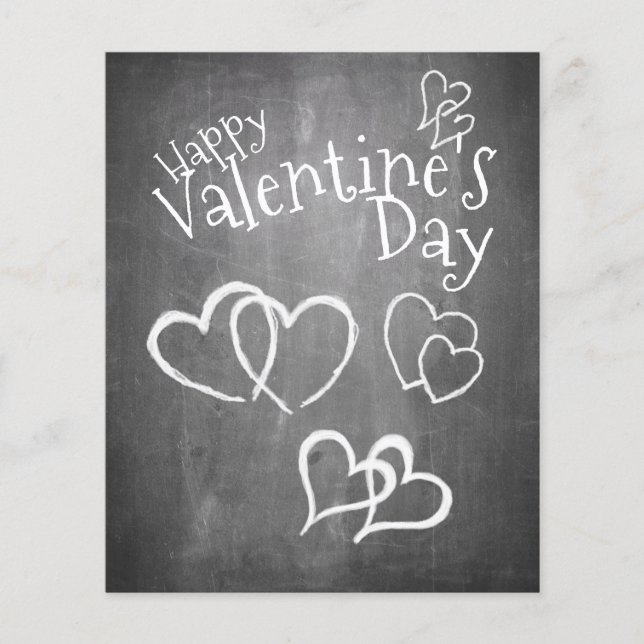 Happy Valentine's day on a chalk board (Front)