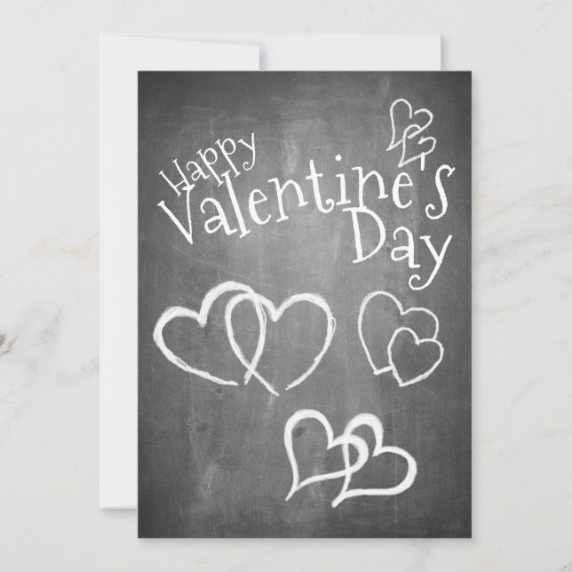 Happy Valentine's day on a chalk board (Front)