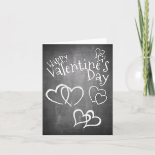 Happy Valentine's day on a chalk board Card