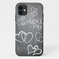 Happy Valentine's day on a chalk board