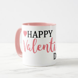 Happy Valentine's Day orange coffee mug 