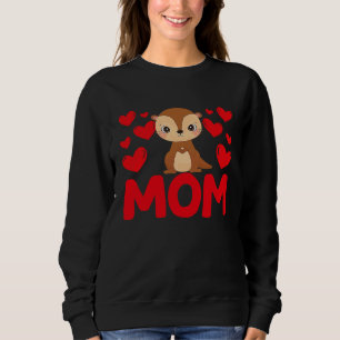 Happy Valentine's Day Otter Mom Mothers Day Valent Sweatshirt