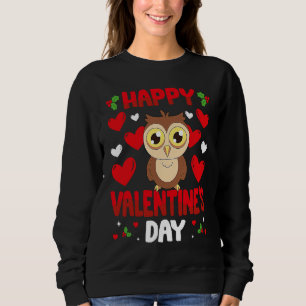 Happy Valentines Day Owl Heart Love Animal Sweatshirt