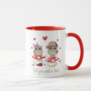 Happy Valentine's Day Owls  Mug
