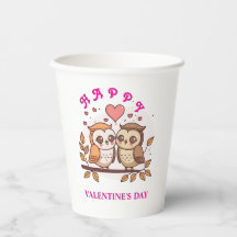 "Happy Valentine's Day Paper Coffee Cup - Perfect 