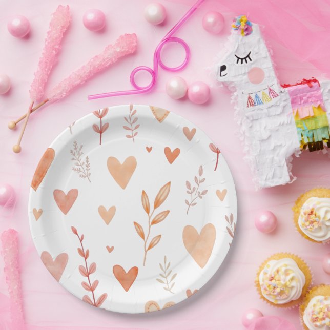  Happy Valentine's Day Paper Plate (Party)
