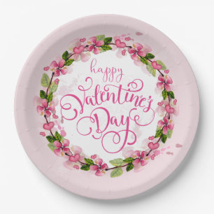 Happy Valentine's Day Paper Plate