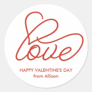 Happy Valentine's Day Personalised Love Sticker