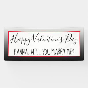 Happy Valentine's Day Personalised Proposal Sign